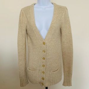Express cream and gold sweater